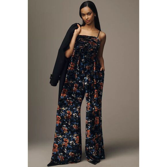 Anthropologie Pants - New Anthropology Hutch The Mabel Velvet Wide-Leg Jumpsuit sz S